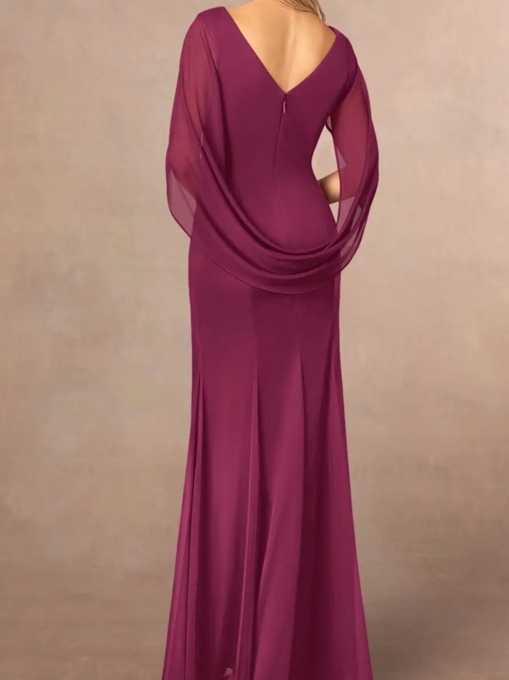 Azazie Belladonna Stretch Mulberry Scoop neck “Mother of the bride” style dress